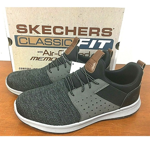 Skechers Mens Slip On Air Cooled Memory Foam Shoe